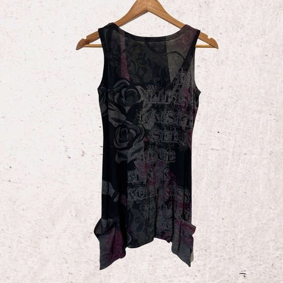 Women's Black and Gray Tank Top - Picture 2 of 3